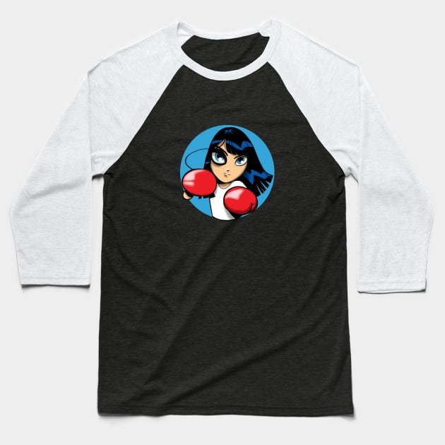 Boxing Girl 2 Baseball T-Shirt by TomiAx